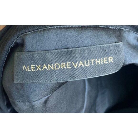 Alexandre Vauthier Black Dress 40 Asymmetric Gold Buckle Avant Garde Statement - Picture 7 of 10